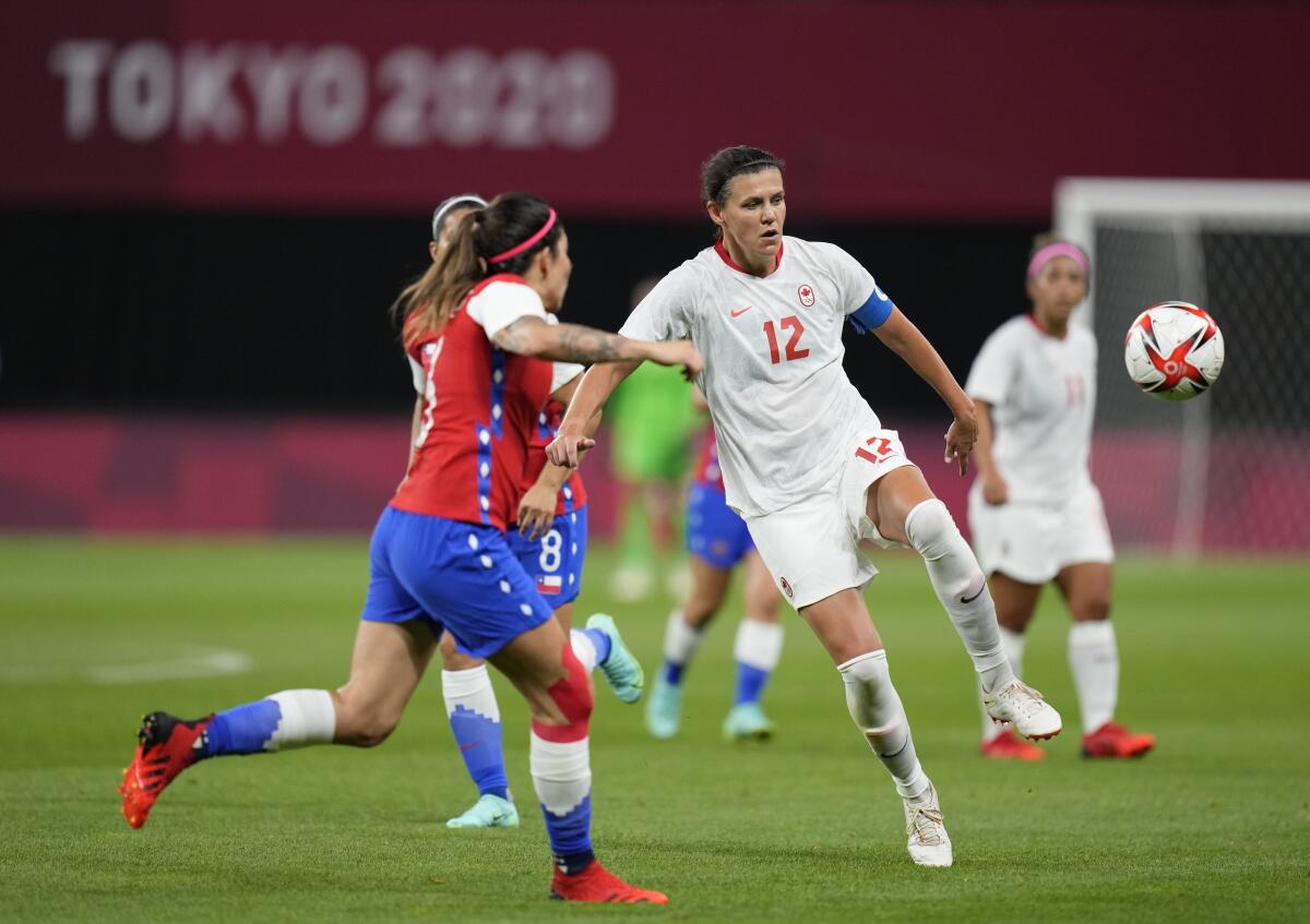 Beckie scores 2, Canada downs Chile 2-1 in women's soccer - The